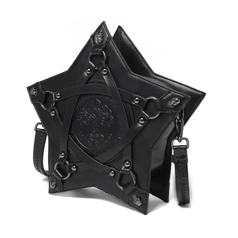 Gothic Embossed Crossbody Backpack