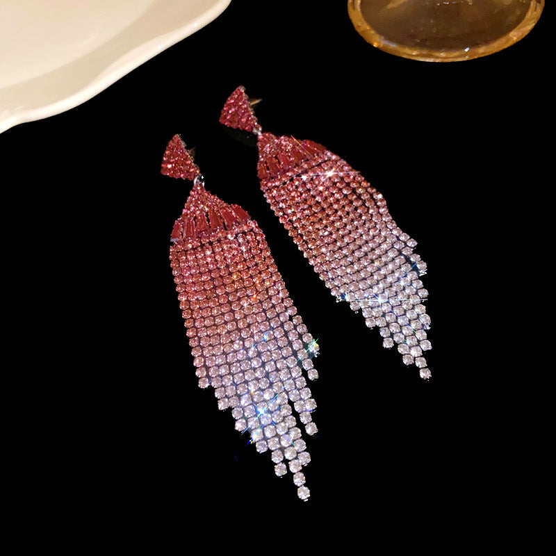 Fashion Love Tassel Stud Earrings For Women