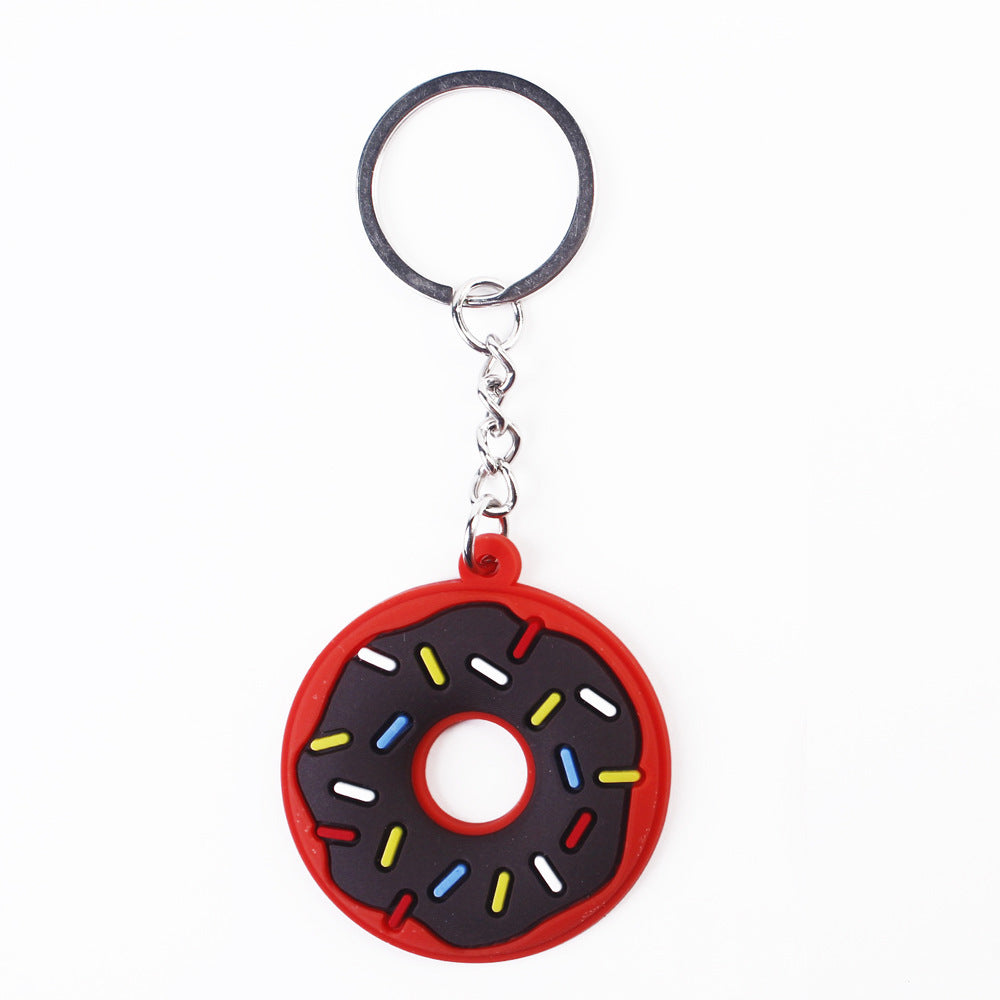 Simple Cartoon Cute Donut PVC Keychain