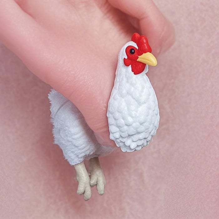 Creative Personality Simplicity Fashion Chicken-shaped Earrings