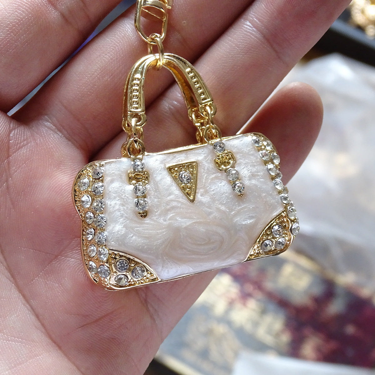 Pendant Environmental Protection Alloy Diamond Color Enamel Cloud Pattern