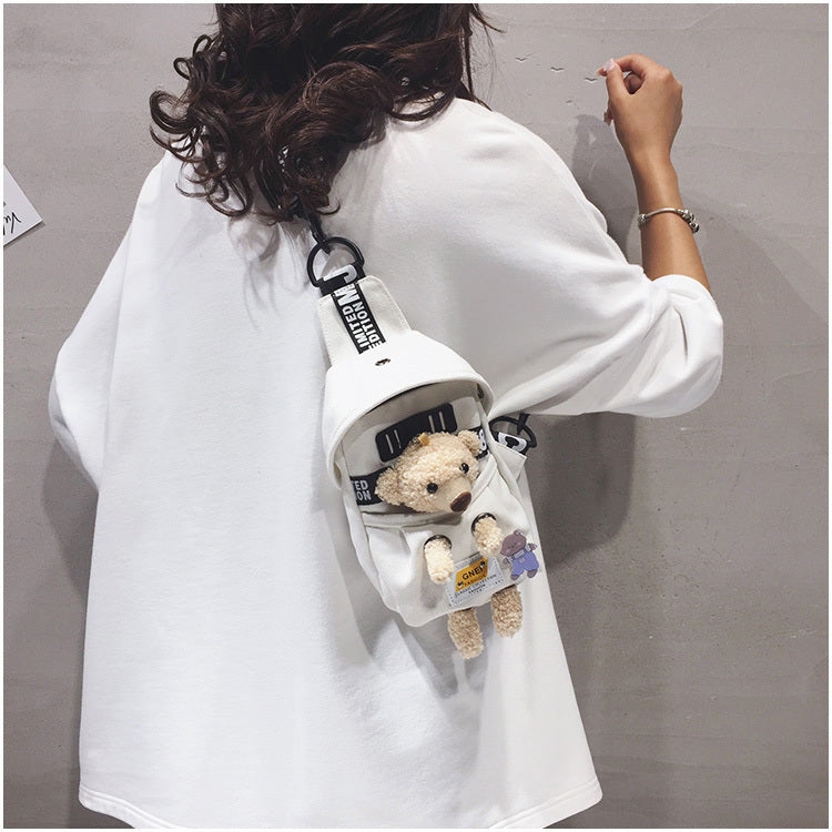 Cute Lamb Canvas Chest Bag