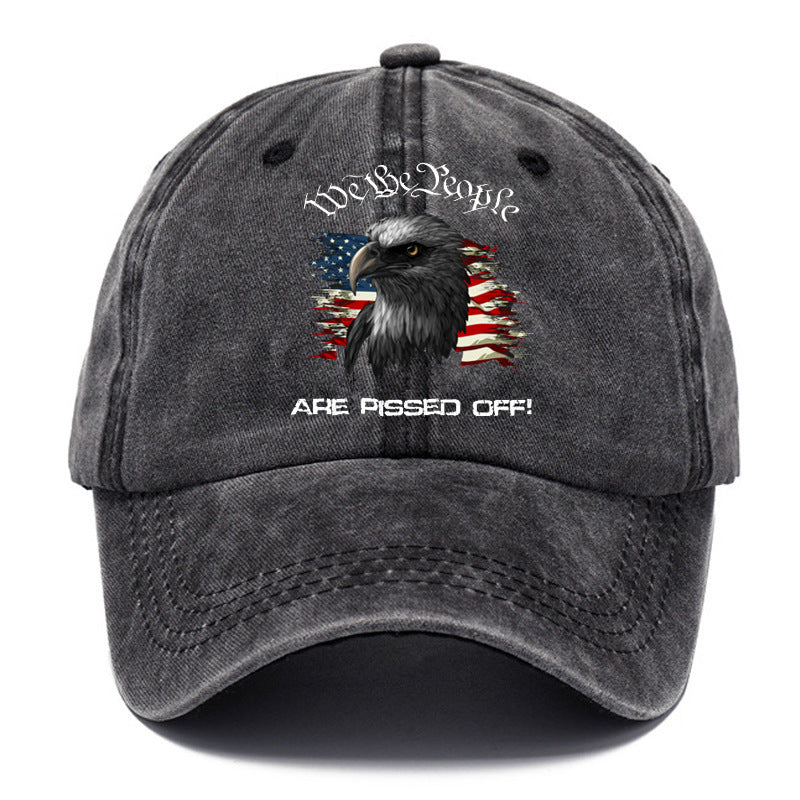 Washed Cotton Printed Old Dad Hat Men's Retro