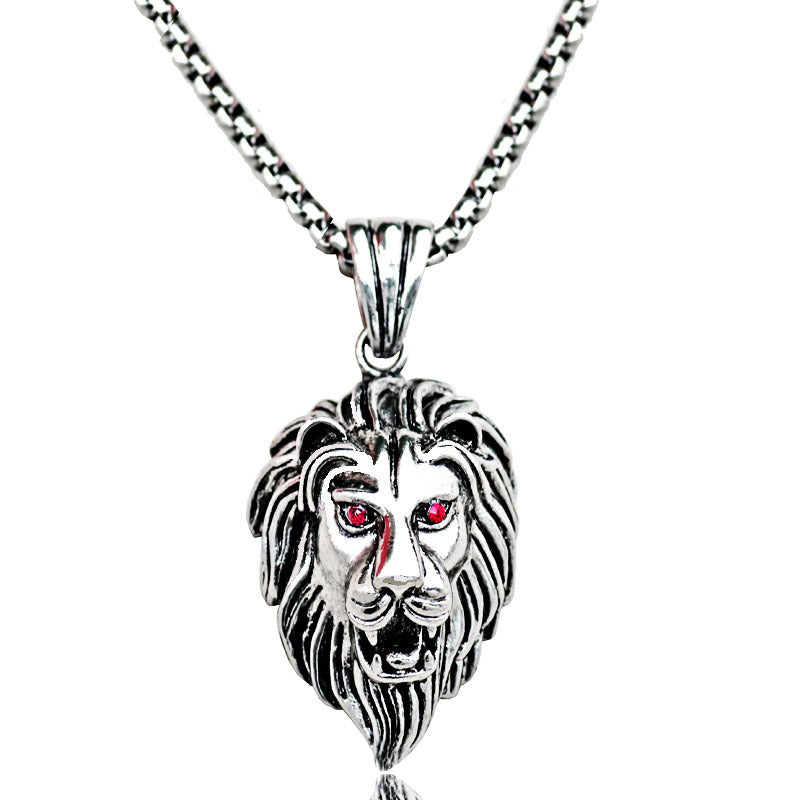 Retro Lion's Head Stainless Steel Domineering Necklace