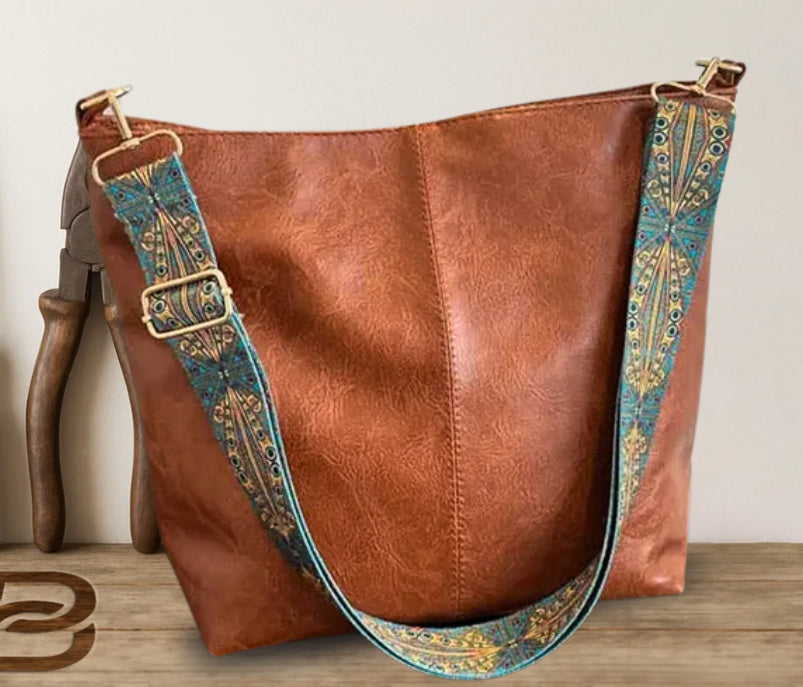 Retro Broadband Shoulder Messenger Bag
