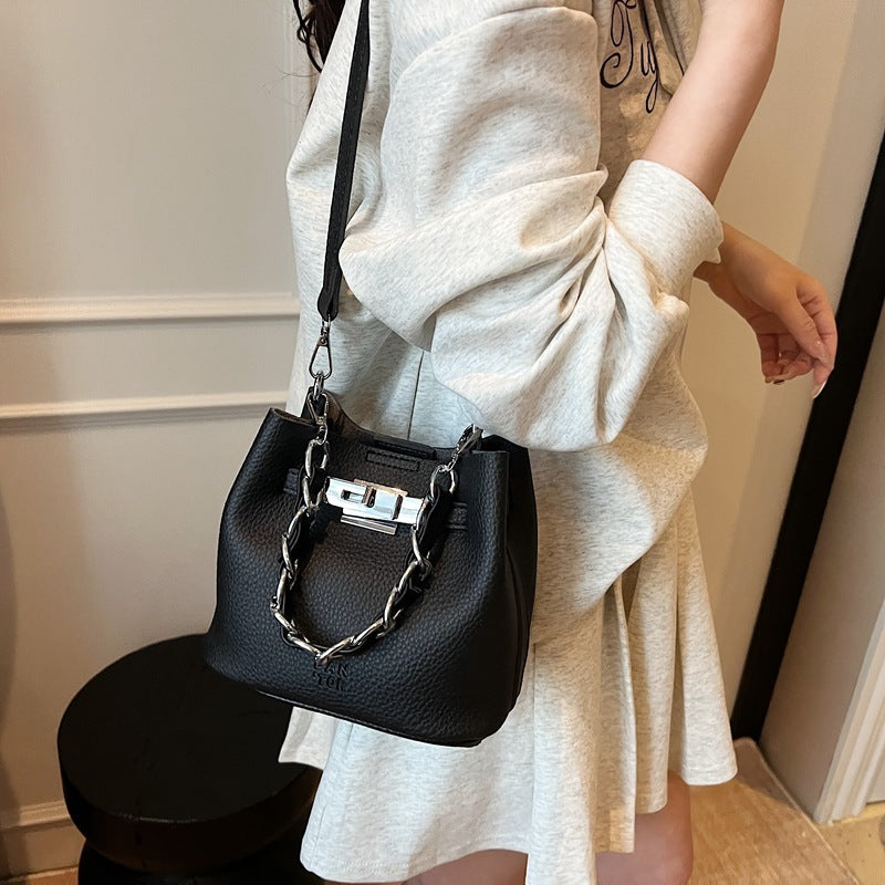 Retro Soft Leather PU Leisure Bucket Bag