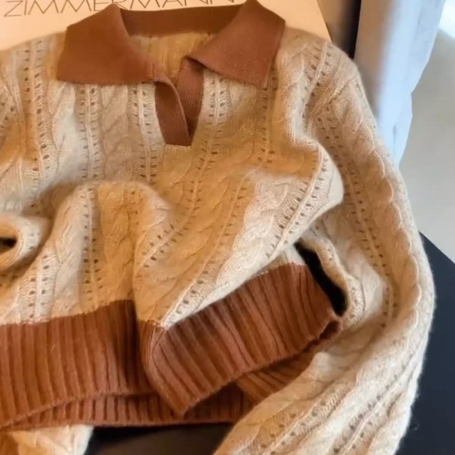 Retro Twist Knitwear For Women Inner Wear Base Soft And Lazy