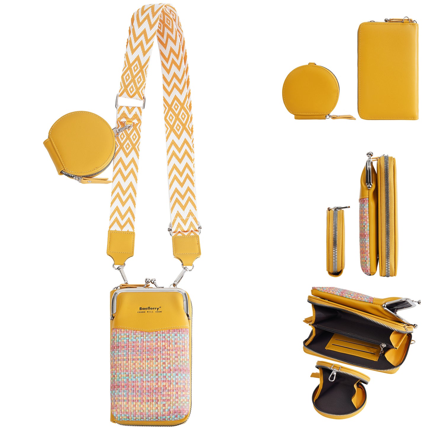 Bolso bandolera para teléfono, mini bolso bandolera para mujer