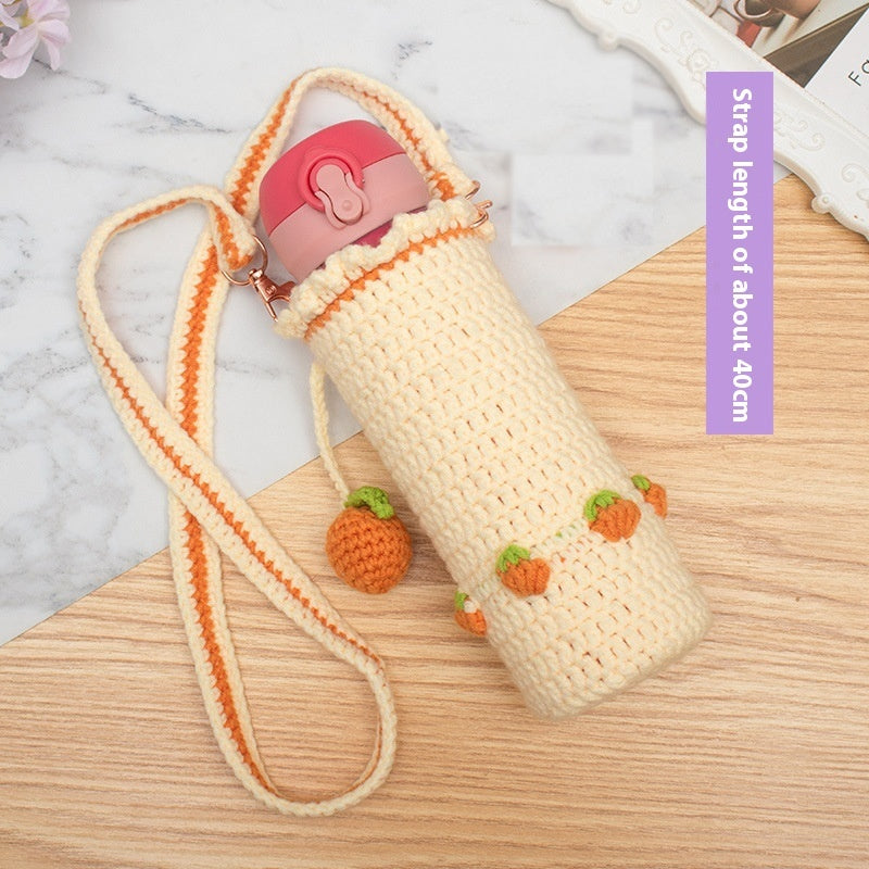 Cup Cover Crossbody Long Strap Vacuum Cup Glass Universal