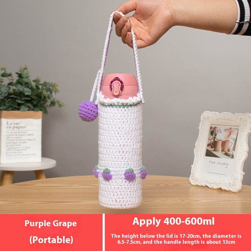 Cup Cover Crossbody Long Strap Vacuum Cup Glass Universal