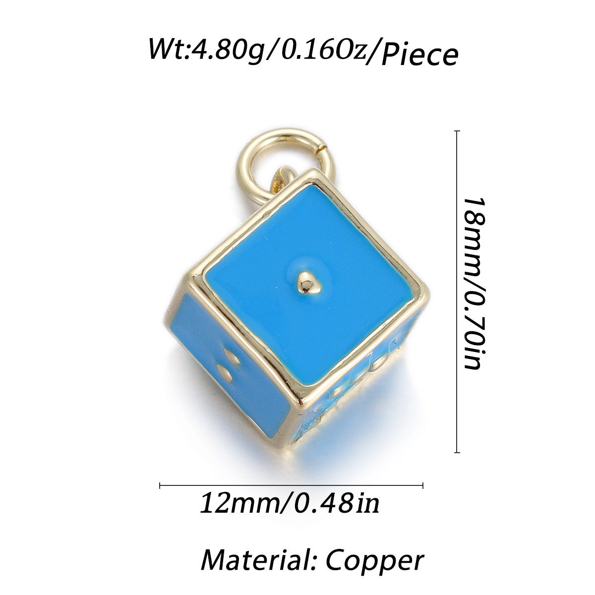 Oil Dripping Heart Donut Geometric Pendant Fashion Micro Inlay Ornament