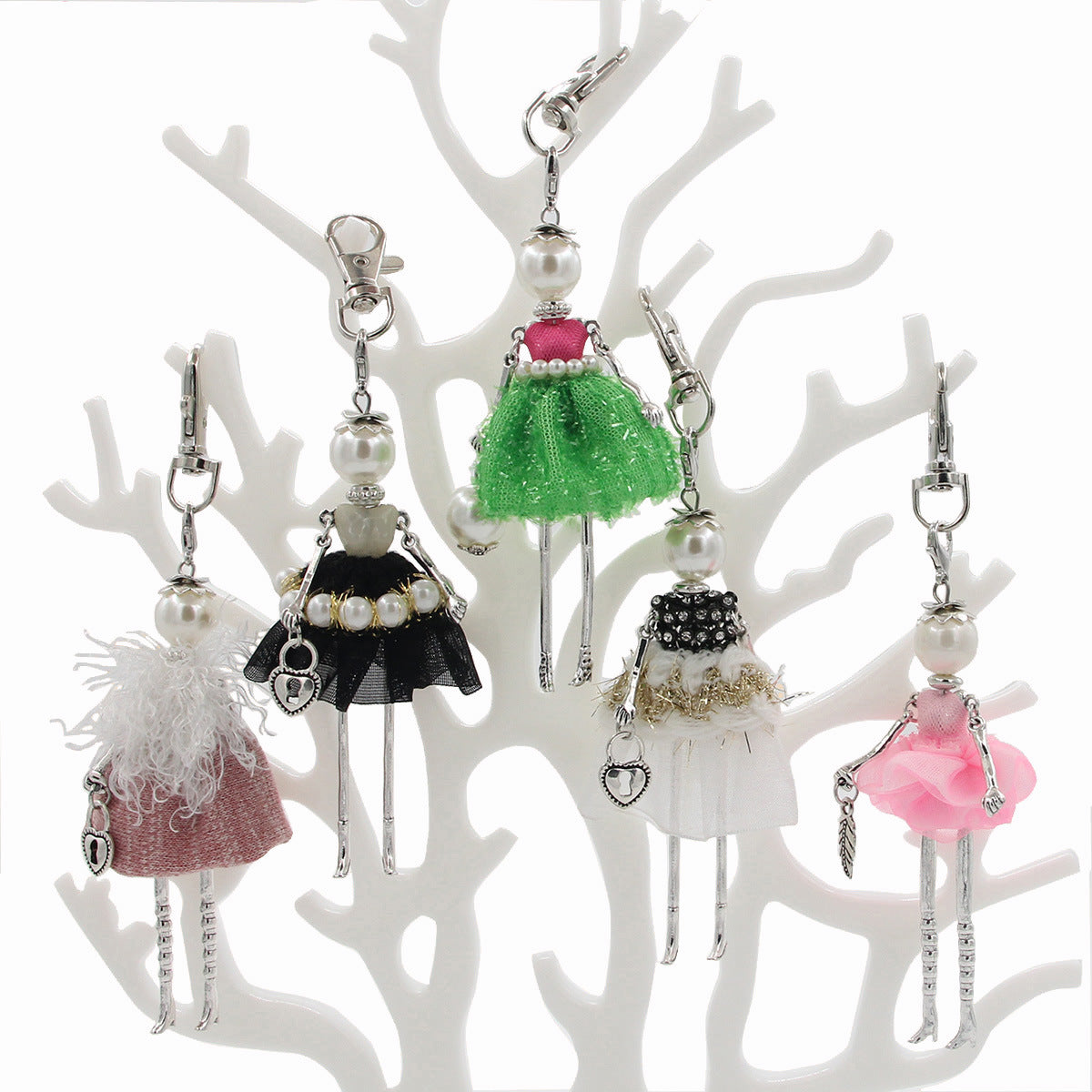 Women's Keychain Handmade Cartoon Character Handbag Pendant