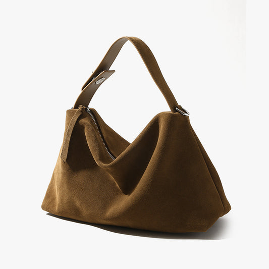 Matte Cowhide Leather One-shoulder