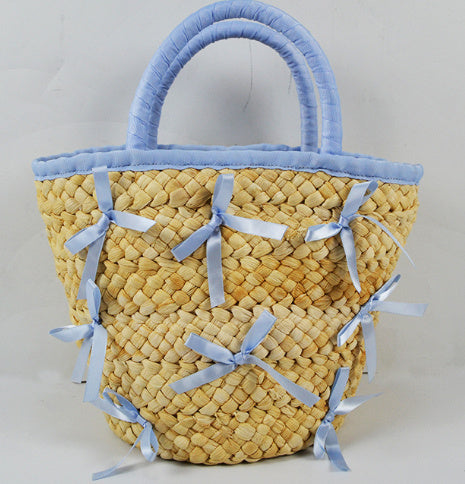 Women's Versatile Corn Husk Diagonal Woven Bag
