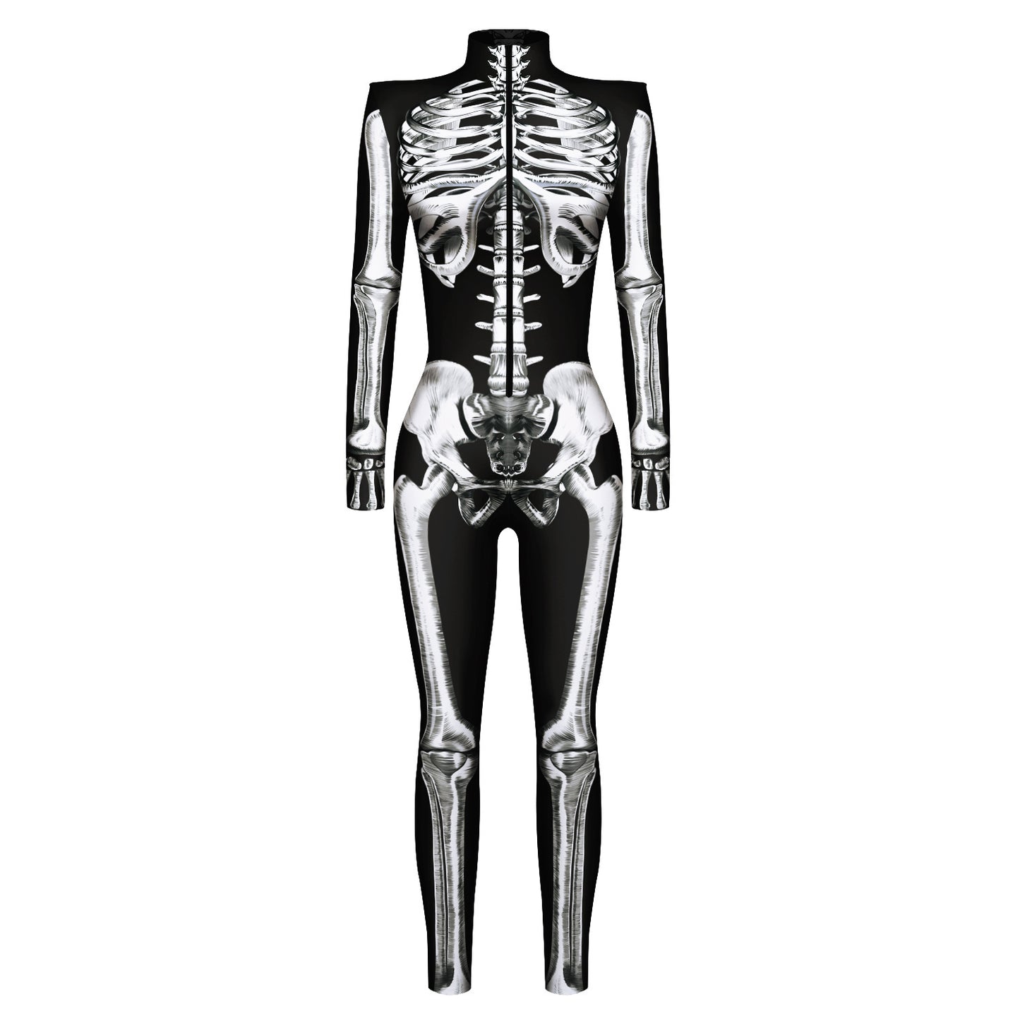 Halloween Skeleton 3D Digital Printing Shaping Jumpsuit