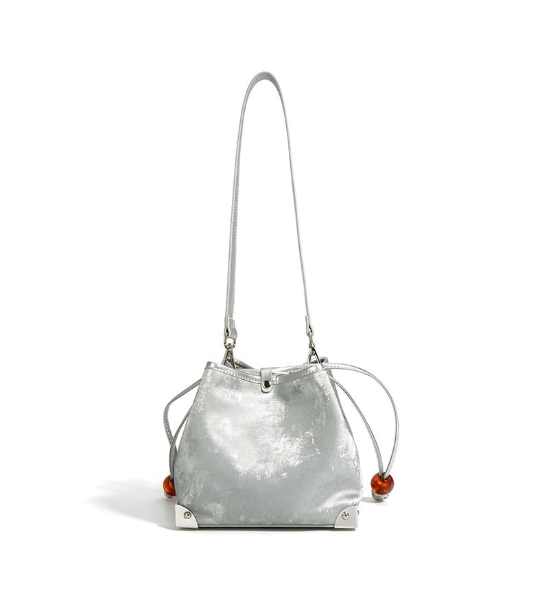 Satin Leather Shoulder Crossbody