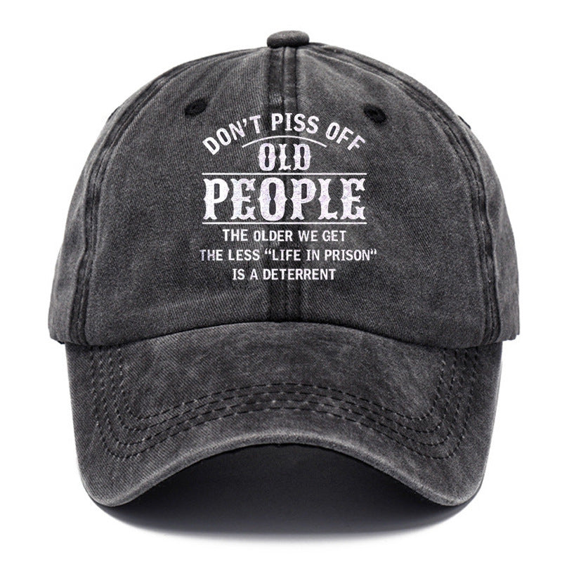 Washed Cotton Printed Old Dad Hat Men's Retro