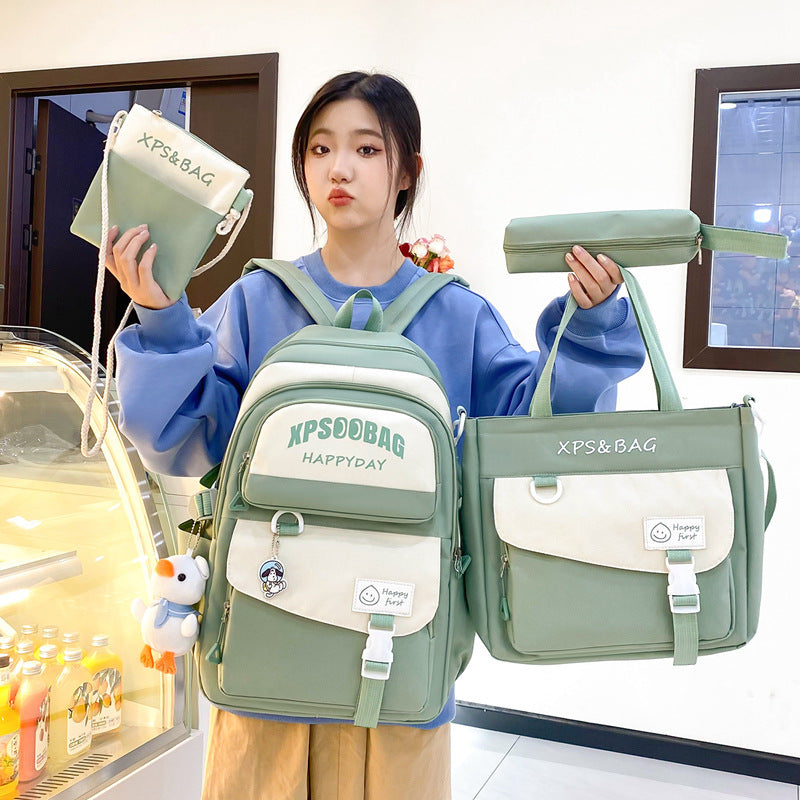 Four-piece Ins Schoolbag