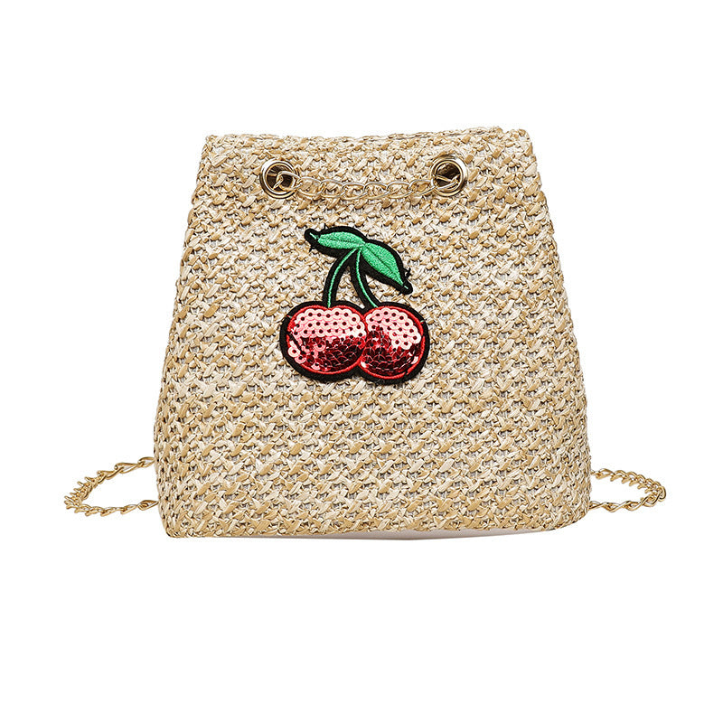 Cherry Chain Bucket Bag