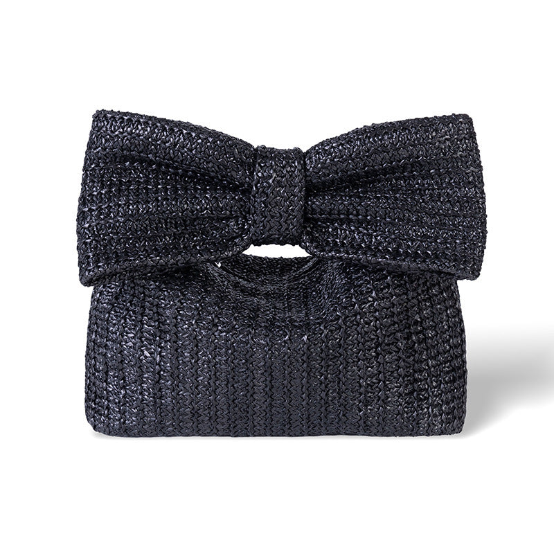 Bolso de paja con lazo personalizado