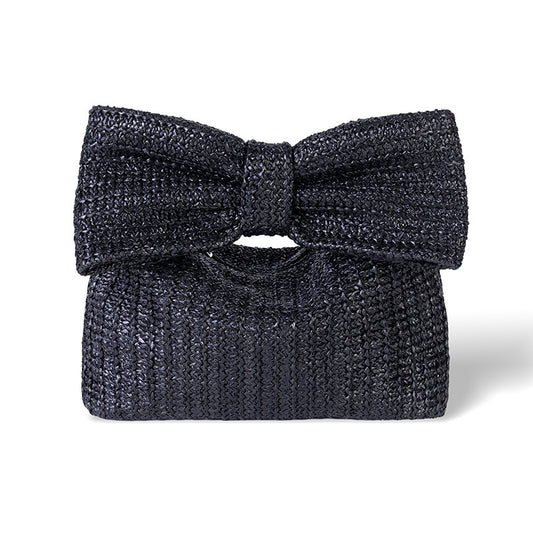 Bolso de paja con lazo personalizado