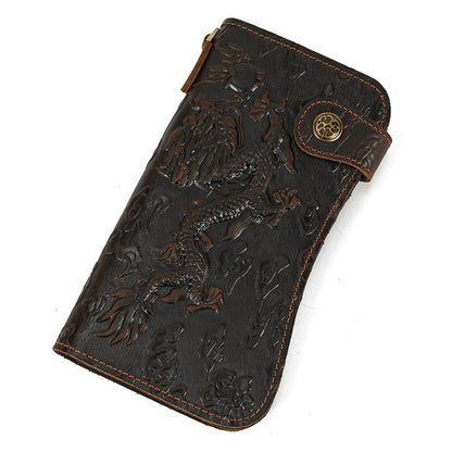 Cartera de cuero Crazy Horse para hombre
