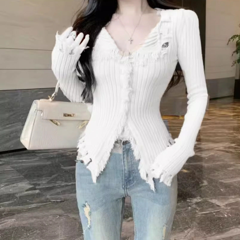 Slim Fit Slimming Niche Chic Cardigan Top