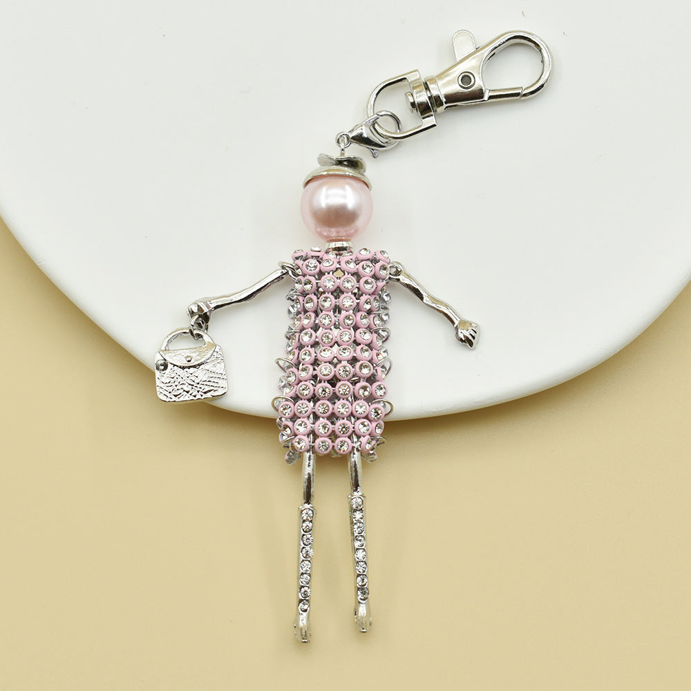 Women's Keychain Handmade Cartoon Character Handbag Pendant