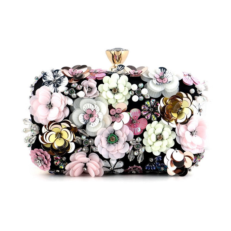 Diamonds Metal Rhinestones Beading Clutch