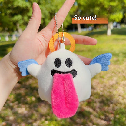 Llavero con colgante de muñeco fantasma de moda
