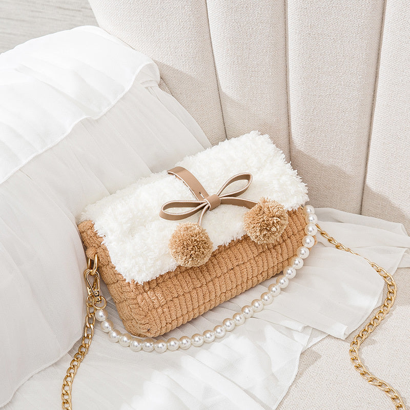 Weaving Bag Wool DIY Hand Woven Bag Knitting Self Made Self Knitting Material Bag