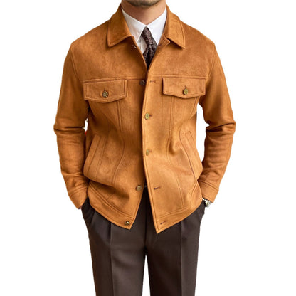Abrigo casual retro de color sólido fácil de combinar