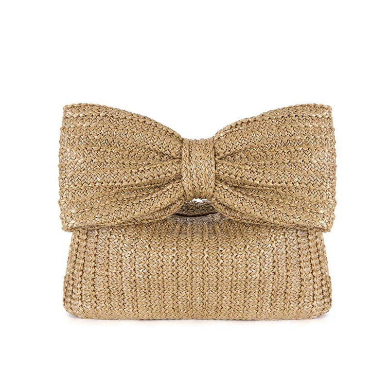 Bolso de paja con lazo personalizado