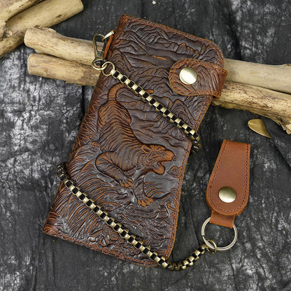 Cartera de cuero Crazy Horse para hombre