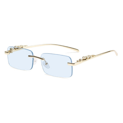 Gafas de sol cuadradas sencillas sin marco para hombre y mujer