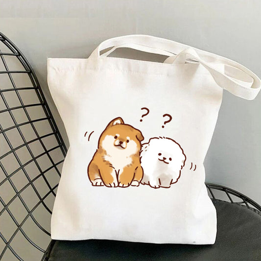 Bolso de lona con estampado animal de un solo hombro para mujer