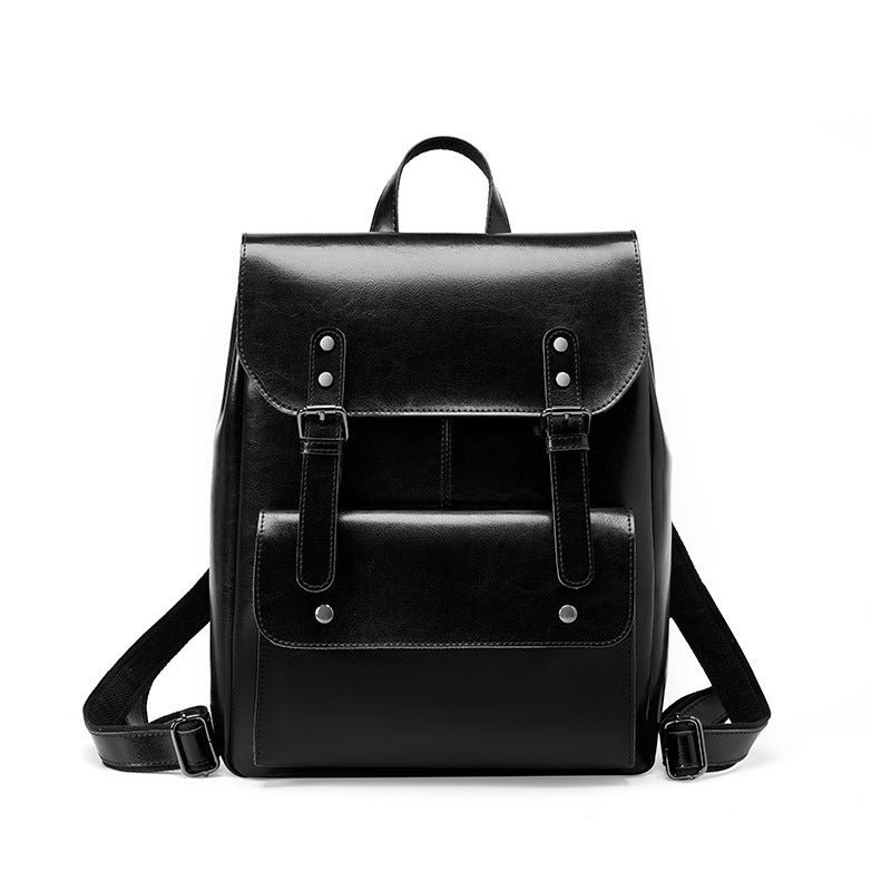 Cowhide Leather Wear-resistant Backpack