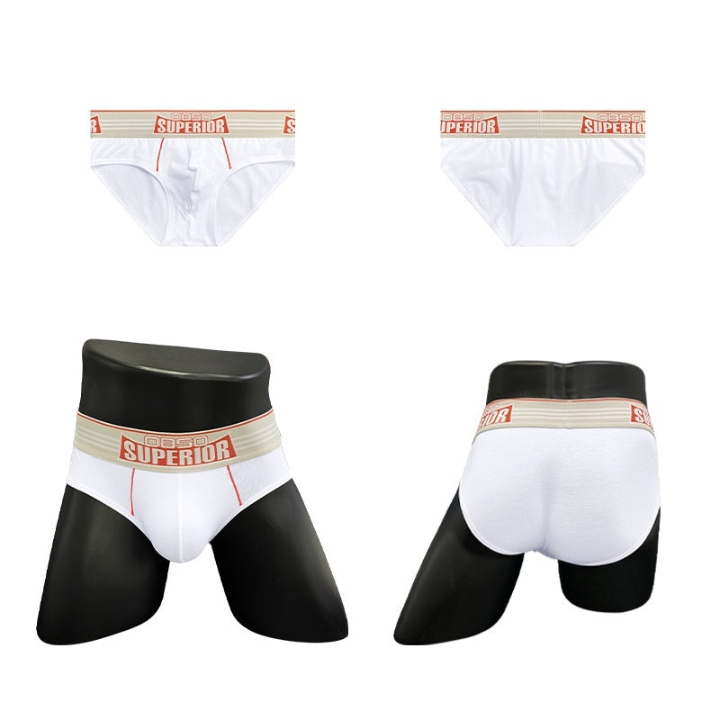 New Men's Underwear Sexy Low Waist Cotton Sports Fitness Anti-wear Leg Briefs