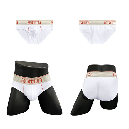 New Men's Underwear Sexy Low Waist Cotton Sports Fitness Anti-wear Leg Briefs