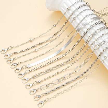 Mehrschichtiges Doppelkettenarmband Legierung Herzkugelarmband