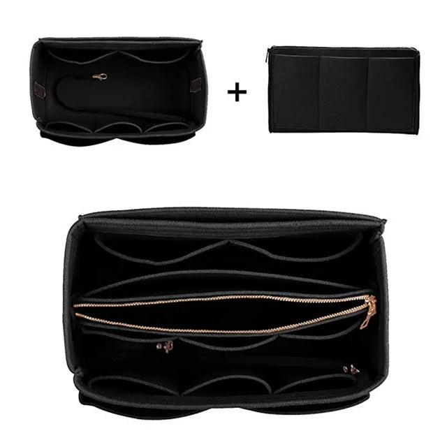 Multi pocket women's makeup bag