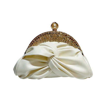 Mini bolso de mano Socialite con diamantes incrustados