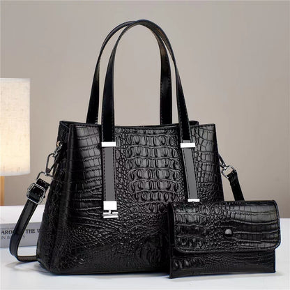 Bolso de hombro con estampado de cocodrilo