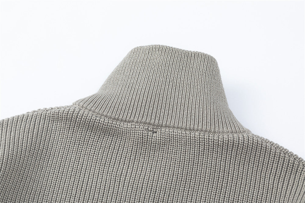 American Vintage Letter Print Knitwear Coat
