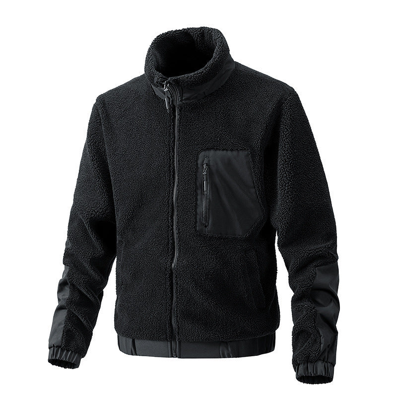 Berber Fleece Coat Men's Autumn And Winter Stand Collar
