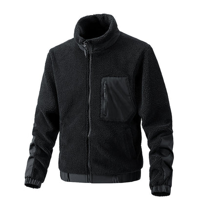 Berber Fleece Mantel Herren Herbst und Winter Stehkragen
