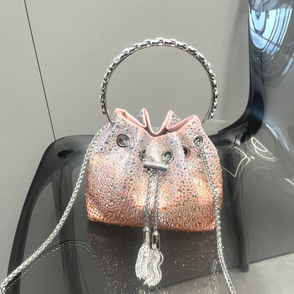 Drawstring Rhinestone Women's Bag