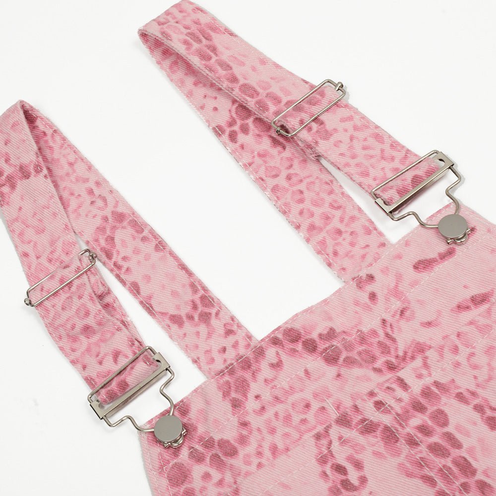 Animal Snake Pattern Camouflage Suspender Pants Men - BAGMODA