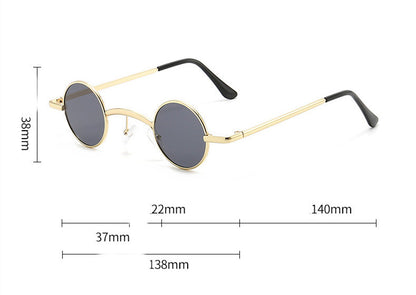 Gafas de sol retro de montura redonda pequeña a la moda para hombres y mujeres