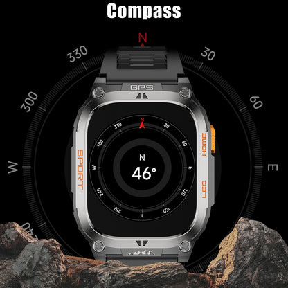 Pulsera inteligente QX18 con posicionamiento GPS, monitorización de salud y LED deportiva